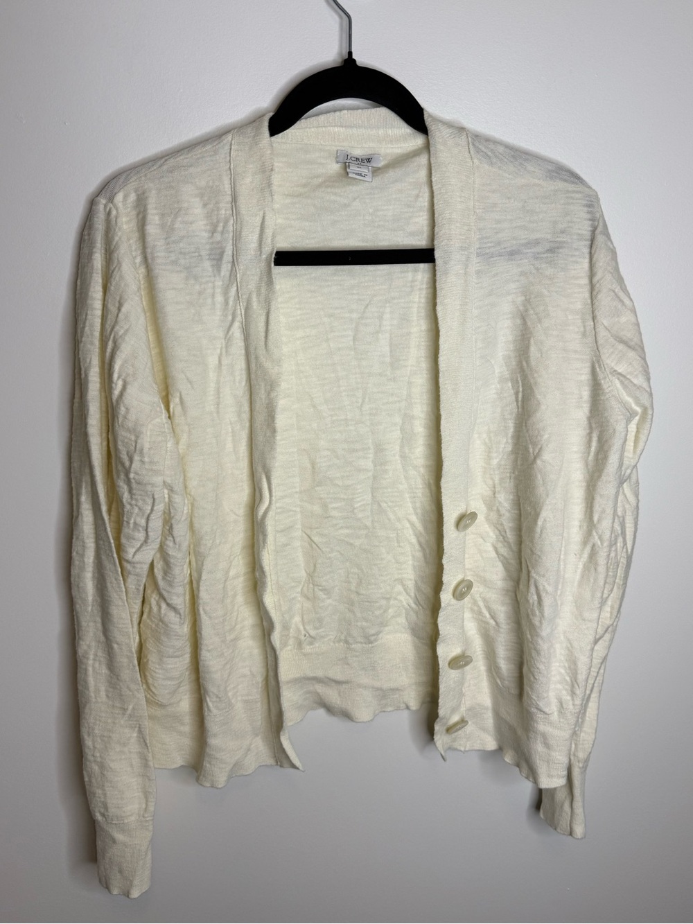 J. Crew Ivory Button-Front Women's Cardigan size XL